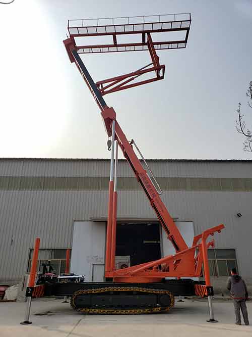 ?天津客戶定制一臺23米移動式升降機設備